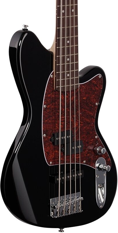 Ibanez TMB105 Talman Electric Bass, 5-String, Black, Full Left Front