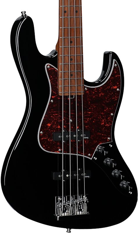 Sadowsky MetroExpress 21-Fret Vintage J/J Electric Bass, Maple Fingerboard, Black, Full Left Front