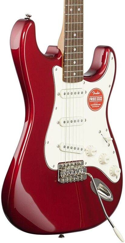Squier Classic Vibe '60s Stratocaster Electric Guitar, with Laurel Fingerboard, Candy Apple Red, Full Left Front