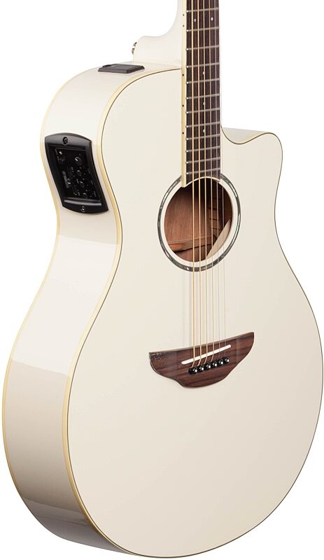 Yamaha APX-600 Acoustic-Electric Guitar, Vintage White, Full Left Front