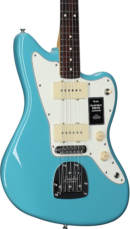 Fender Player II Jazzmaster Electric Guitar, with Rosewood Fingerboard, Aquatone Blue, Full Left Front