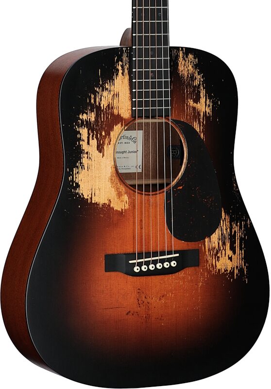 Martin D Junior E StreetLegend Burst Acoustic Guitar (with Soft Case), New, Full Left Front