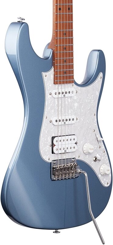 Ibanez AZ2204 Prestige Electric Guitar (with Case), Ice Blue Metallic, Full Left Front
