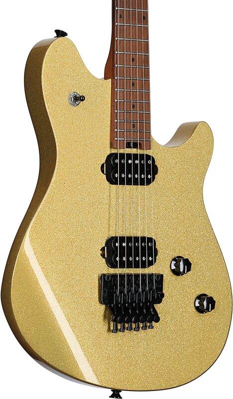 EVH Eddie Van Halen Wolfgang WG Standard Electric Guitar, Gold Sparkle, Full Left Front