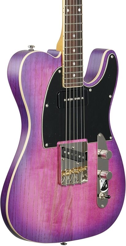 Schecter PT Special Electric Guitar, Purple Burst Pearl, Full Left Front