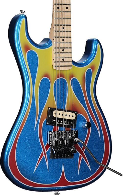 Kramer Baretta Custom Graphics Series Electric Guitar (with Soft Case), Hot Rod, Full Left Front