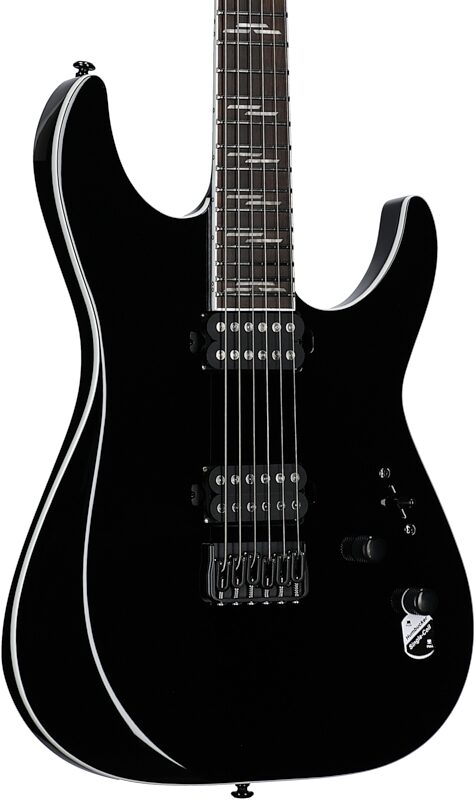Schecter Reaper 6 Custom Electric Guitar, Gloss Black, Full Left Front