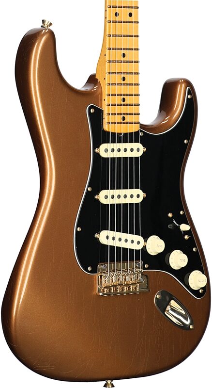 Fender Bruno Mars Stratocaster Electric Guitar, with Maple Fingerboard (with Case), Mars Mocha Gold, Full Left Front