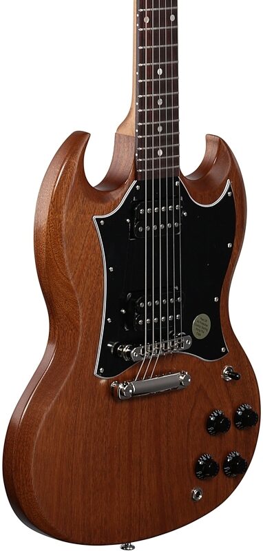 Gibson SG Tribute Electric Guitar (with Soft Case), Natural Walnut, 18-Pay-Eligible, Full Left Front