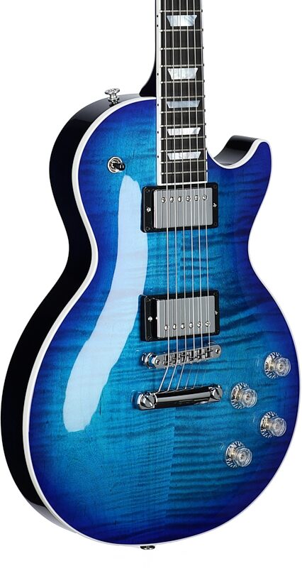 Gibson Les Paul Modern Figured AAA Electric Guitar (with Case), Cobalt Burst, Open Box (Very Good), Full Left Front