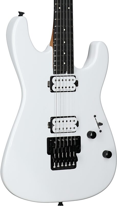 Charvel Pro-Mod Plus San Dimas SD1 HH FR Electric Guitar, with Ebony Fingerboard, Snow White, Full Left Front