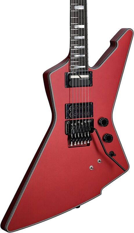 Schecter E-1 FR S Special Edition Electric Guitar, Satin Candy Apple Red, Full Left Front
