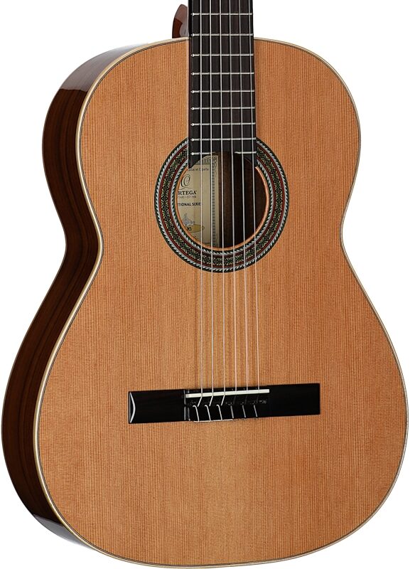 Ortega R220 Gloss Classical Acoustic Guitar (with Gig Bag), New, Full Left Front