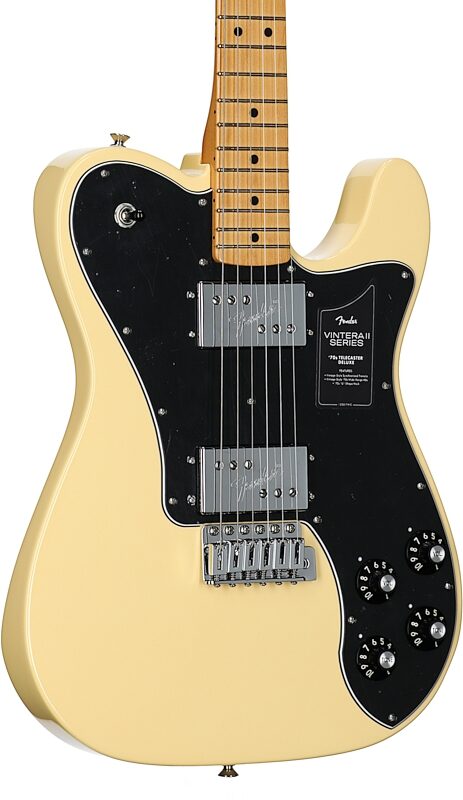 Fender Vintera II '70s Telecaster Deluxe Electric Guitar (with Gig Bag), Vintage White, Full Left Front
