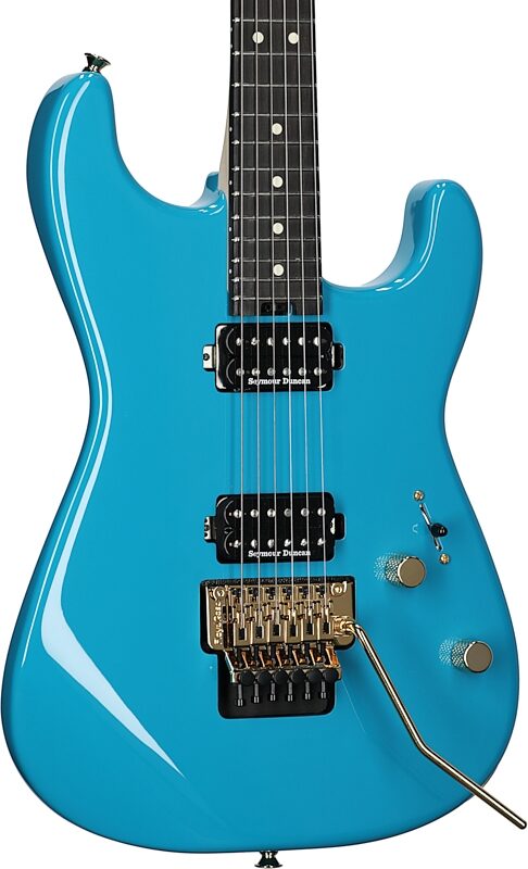 Charvel Pro-Mod San Dimas SD1 HH FR Electric Guitar, Miami Blue, USED, Scratch and Dent, Full Left Front