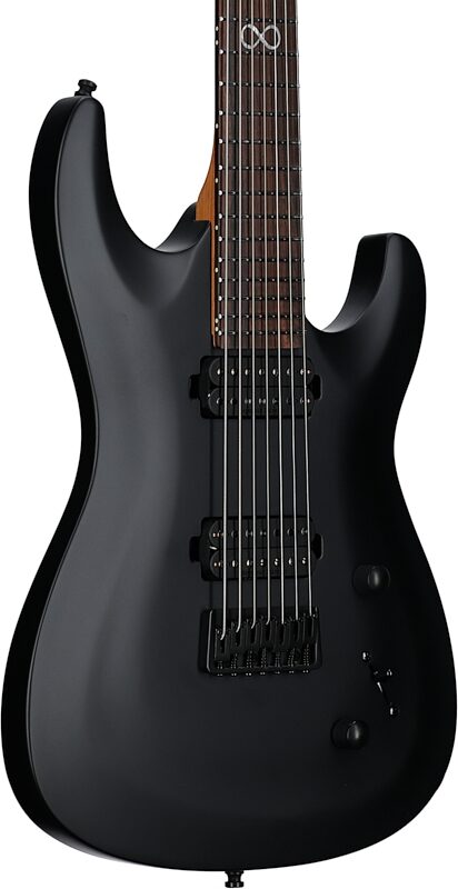 Chapman ML1-7 Pro Modern Electric Guitar, 7-String, Cyber Black Metallic, Full Left Front