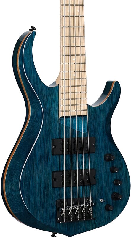 Sire Marcus Miller M2 5-String Electric Bass, Transparent Blue, Full Left Front