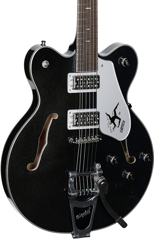 Gretsch Limited Edition J Gourley Electromatic Broadcaster Electric Guitar, Iridescent Black, Full Left Front