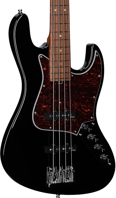 Sadowsky MetroExpress 21-Fret Vintage J/J Electric Bass, with Morado Fingerboard (with Gig Bag), Black, Full Left Front