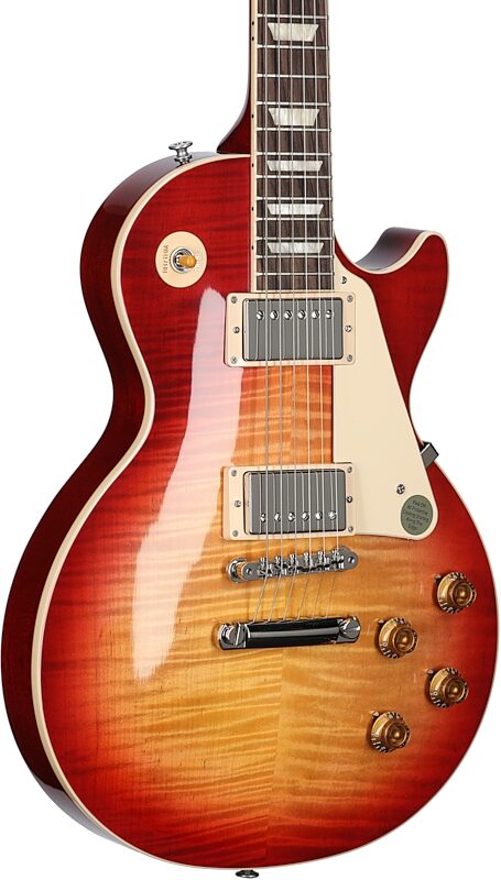 Gibson Exclusive '50s Les Paul Standard AAA Flame Top Electric Guitar (with Case), Heritage Cherry Sunburst, Full Left Front