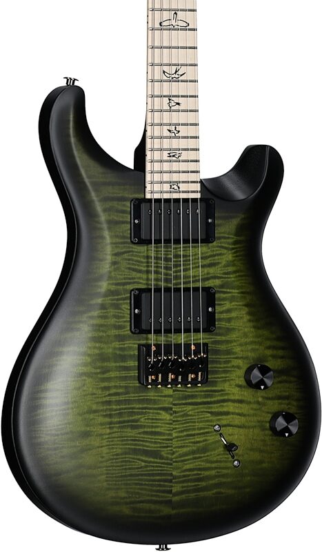 PRS Paul Reed Smith Dustie Waring CE 24 Hardtail Limited Edition Electric Guitar (with Gig Bag), Jade Smokeburst, Full Left Front