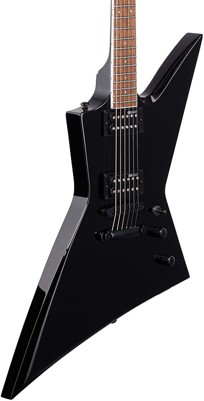 ESP LTD EX-200 Electric Guitar, Black, Full Left Front