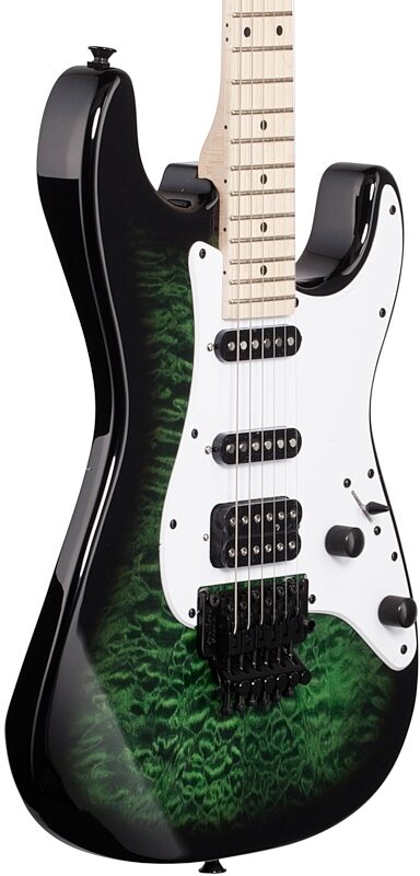 Jackson X Series Signature Adrian Smith SDX Electric Guitar, Maple Fingerboard, Transparent Green, Full Left Front