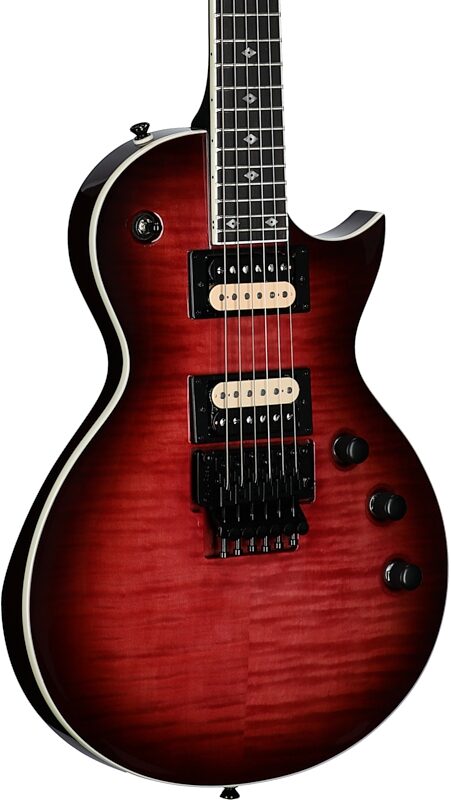 Kramer Assault Figured Electric Guitar (with Gig Bag), Magenta Perimeter, Full Left Front