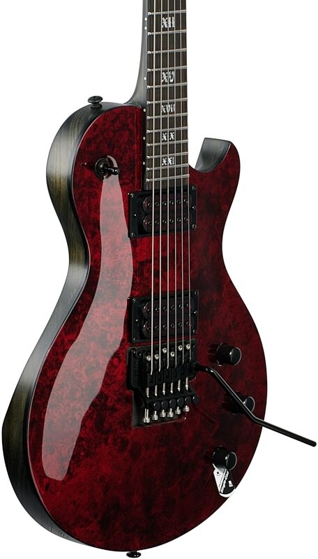Schecter Solo II Apocalypse Electric Guitar, Red Reign, Floyd Rose Bridge, Blemished, Full Left Front