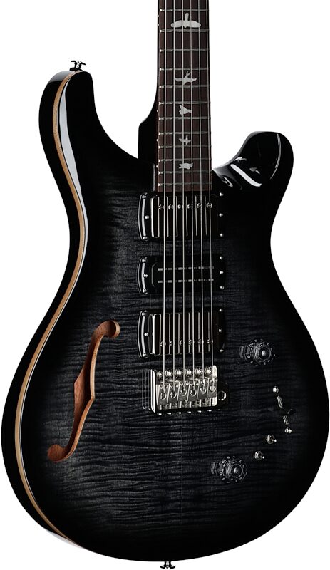 PRS Paul Reed Smith SE Special Semi-Hollow Electric Guitar (with Gig Bag), Charcoal Burst, Full Left Front