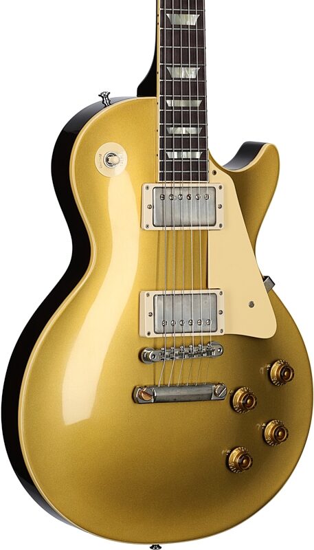 Gibson Custom 57 Les Paul Standard Goldtop VOS Electric Guitar (with Case), Gold Top with Dark Back, Full Left Front