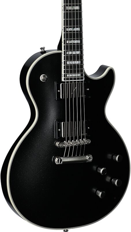 Epiphone Les Paul Prophecy Electric Guitar, Aged Jet Black Metallic, Full Left Front