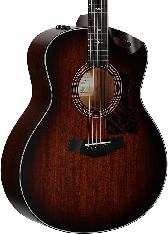 Taylor 326ce Grand Symphony Acoustic-Electric Guitar (with Case), Shaded Edgeburst, Full Left Front