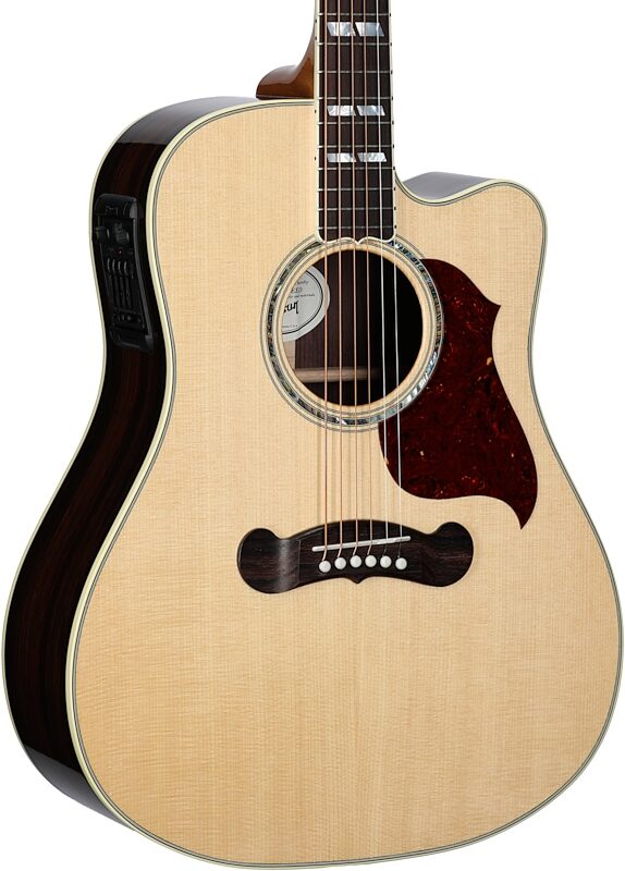 Gibson Songwriter Cutaway Acoustic-Electric Guitar (with Case), Antique Natural, Full Left Front