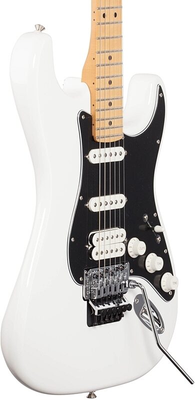 Fender Player Stratocaster HSS Floyd Rose Electric Guitar, with Maple Fingerboard, Polar White, Full Left Front