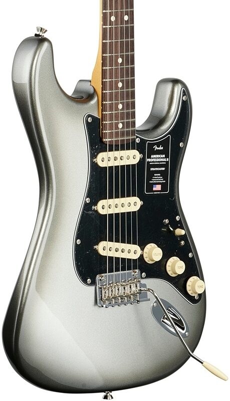 Fender American Professional II Stratocaster Electric Guitar, Rosewood Fingerboard (with Case), Mercury, Full Left Front