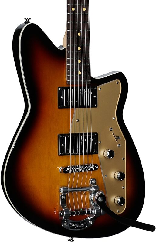 Reverend Jetstream HCB Electric Guitar, 3-Tone Burst, Full Left Front