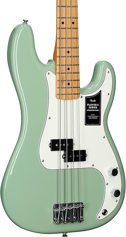 Fender Player II Precision Electric Bass, with Maple Fingerboard, Birch Green, Full Left Front
