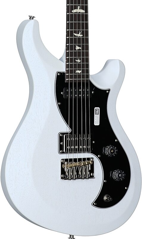 PRS Paul Reed Smith S2 Vela Satin Electric Guitar (with Gig Bag), Satin Pearl White, Full Left Front