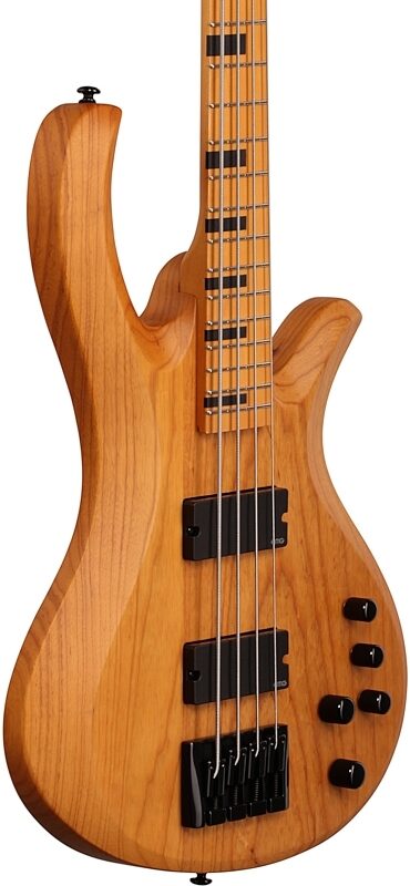 Schecter Session Riot 4 Electric Bass, Aged Natural Satin, Scratch and Dent, Full Left Front