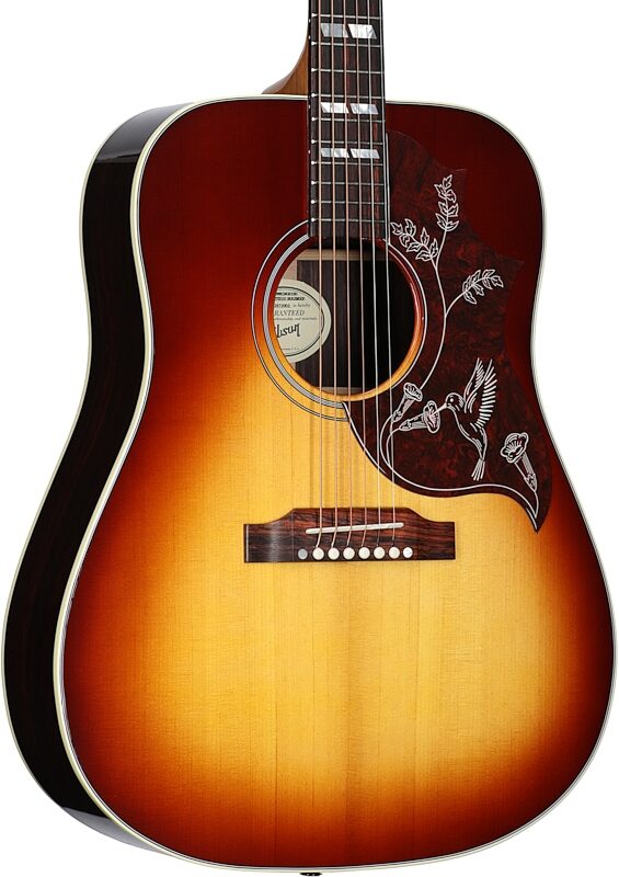 Gibson Hummingbird Studio Acoustic-Electric Guitar (with Case), Rosewood Burst, Full Left Front