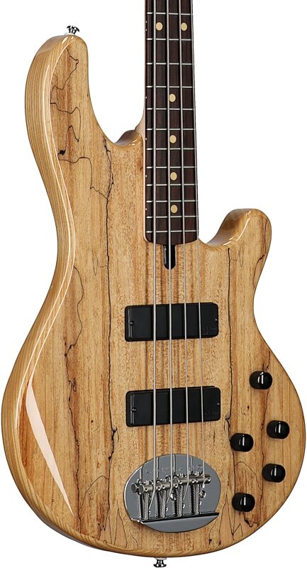 Lakland Skyline 44-01 Deluxe Spalted Electric Bass, Natural, Full Left Front