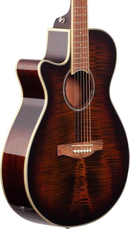 Ibanez AEG19LII Acoustic-Electric Guitar, Left Handed, Tiger Burst, Full Left Front