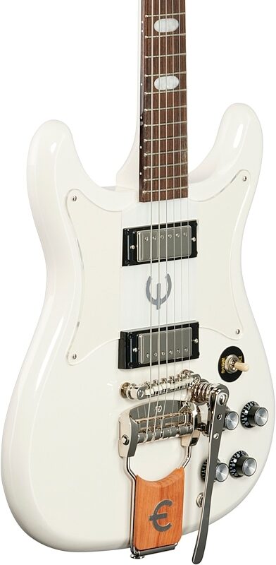 Epiphone Crestwood Custom Electric Guitar, Polaris White, Full Left Front