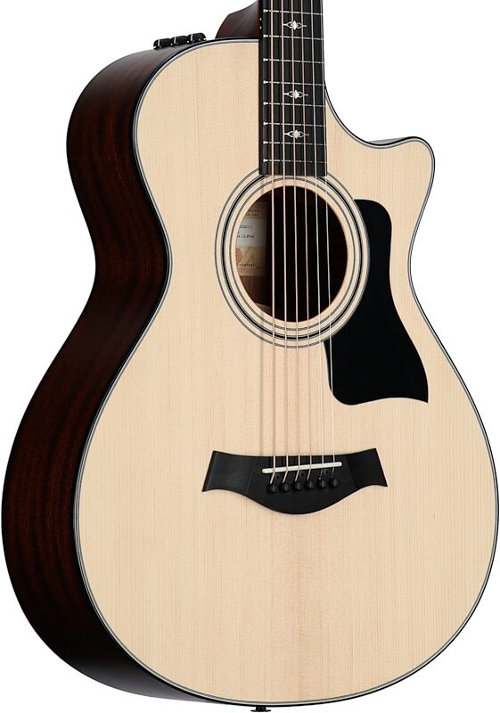 Taylor 312ce 12 Fret Grand Concert Acoustic-Electric Guitar (with Case), New, Full Left Front