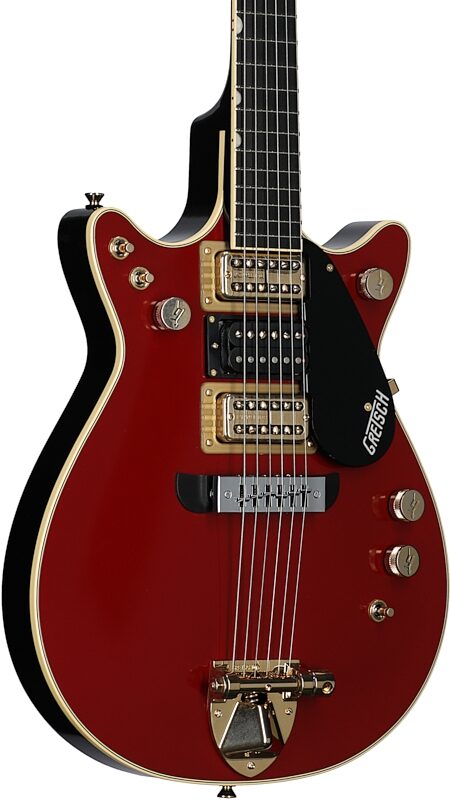 Gretsch G6131-MY-RB Limited Edition Malcolm Young Jet Electric Guitar (with Case), Firebird Red, Full Left Front