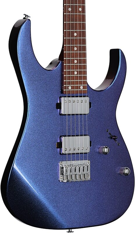 Ibanez GRG121SP GIO Electric Guitar, Blue Metal Chameleon, Full Left Front