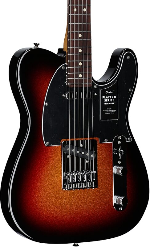 Fender Player II Telecaster Electric Guitar, with Rosewood Fingerboard, Sparkle 3-Tone Sunburst, Full Left Front
