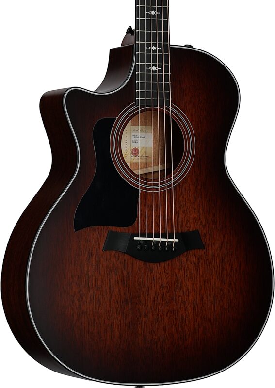 Taylor 324ce Grand Auditorium Acoustic-Electric Guitar, Left-Handed (with Case), New, Full Left Front