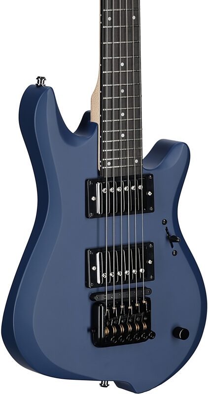 Jamstik Studio MIDI Electric Guitar (with Gig Bag), Blue, Full Left Front